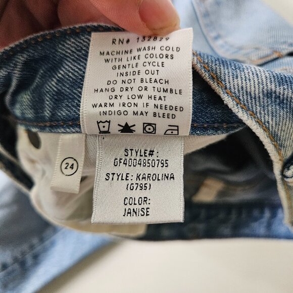 GRLFRND Karolina High-Rise Skinny Jean in Janise Blue Denim Size 24 - Picture 10 of 11